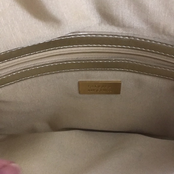 Badgley Mischka Couture Off White Leather Studded Bag - Picture 6 of 11